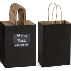 CLOUDFOUR Black Paper Bags